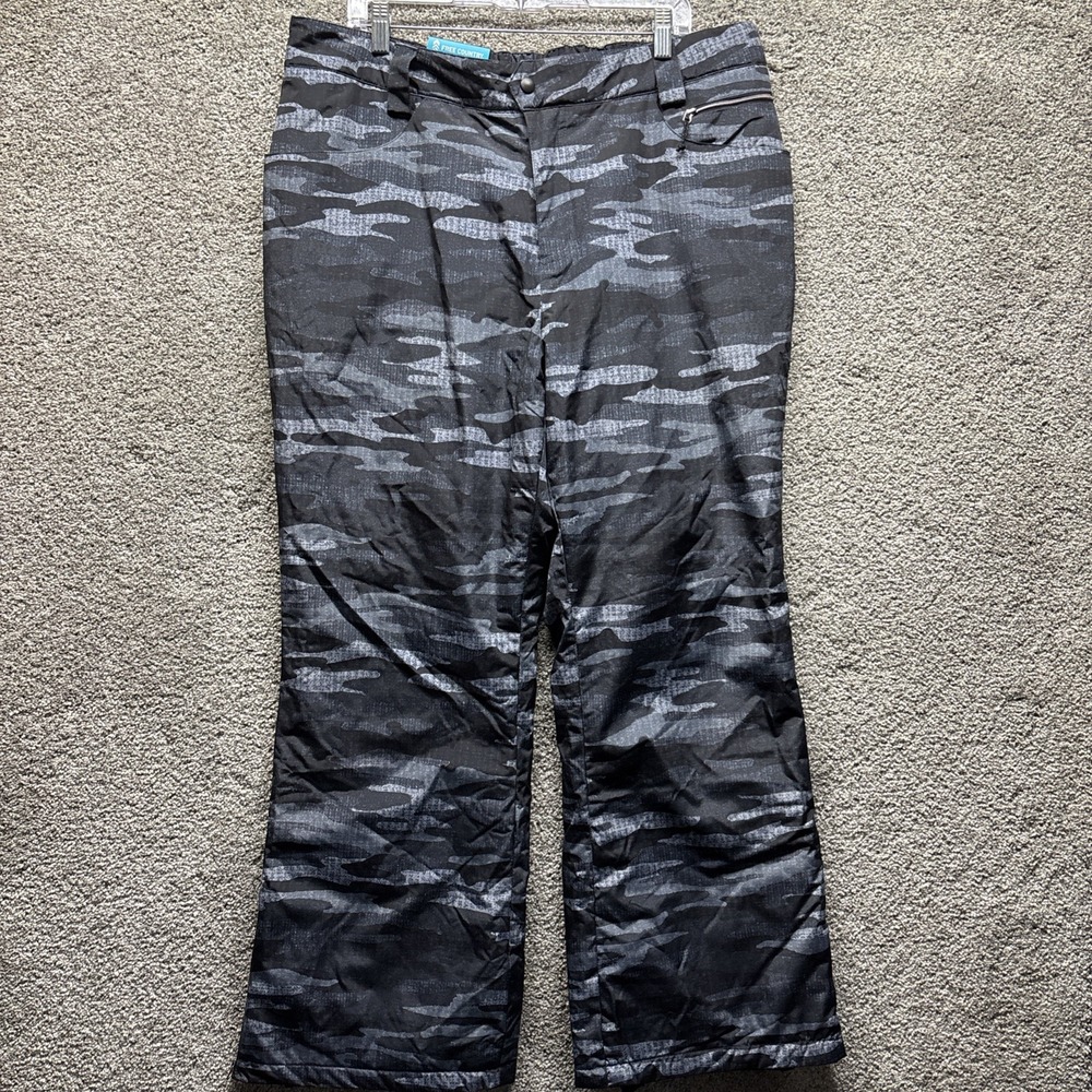 Free Country Women's Sz XXL Camo Ski Snow Pants Wide Leg Zipper Pockets Snap NWT